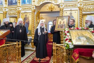 Патриарх Кирилл посоветовал молодежи перед свадьбой молиться святым Димитрию Донскому и Евфросинии Московской